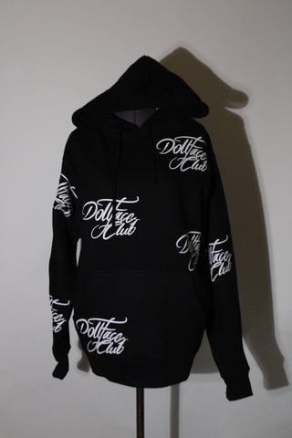 Smaller Print Black & White Hoodie